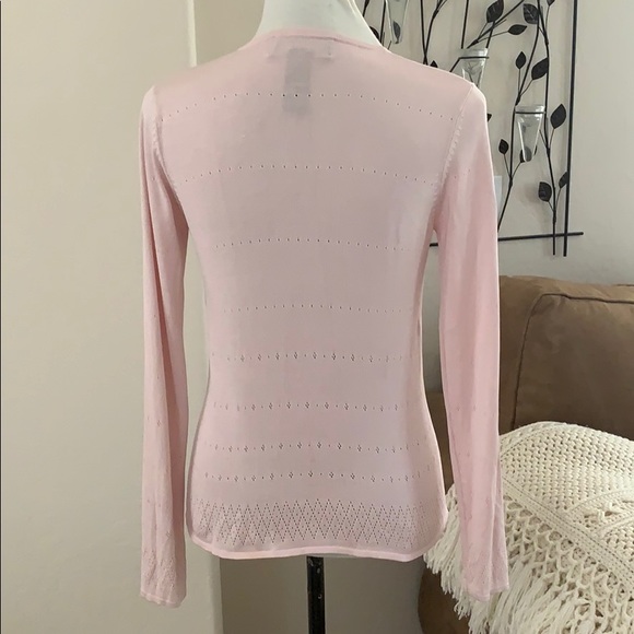 Vintage August Silk Knits Pale Pink Cardigan SZ M - Picture 3 of 11